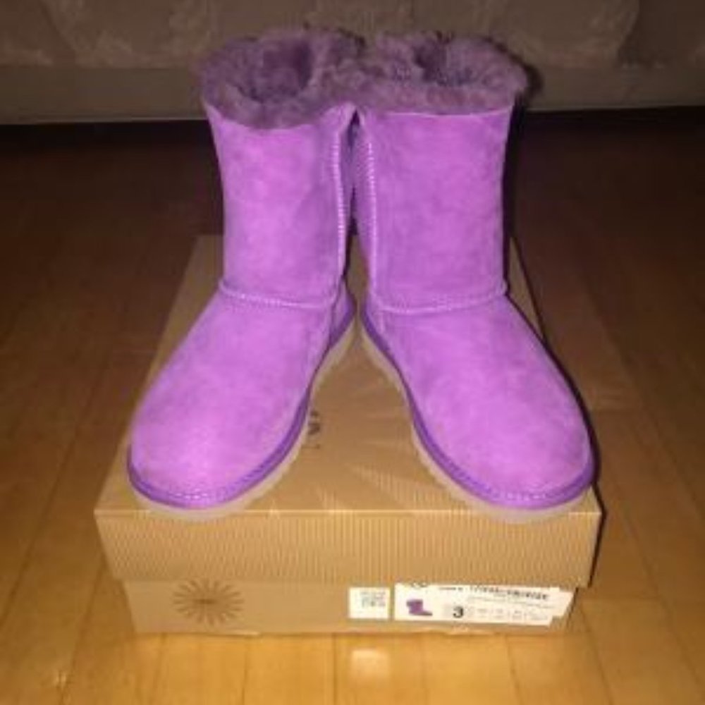 Ugg Kids Bailey Bow Electric Violet (Authentic)Sz3